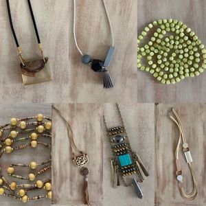 Lot of 7 long necklaces. All excellent condition